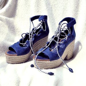 Tory Burch Positano Lace-Up Platform Espadrille, 8